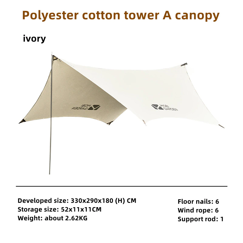 Cheap Goat Tents MOBI GARDEN A Tower Tent Exquisite Camping Outdoor Camping Thickened Light Luxury Cotton Rain And Sun Protection Large Space Era   